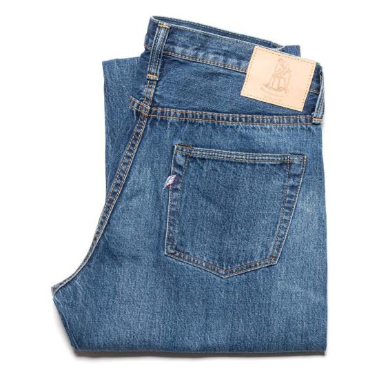  퓨어 블루 재팬 데님 팬츠 중고 003 ID 레귤러 스트레이트 14oz 셀비지 데님 진 중고 워싱