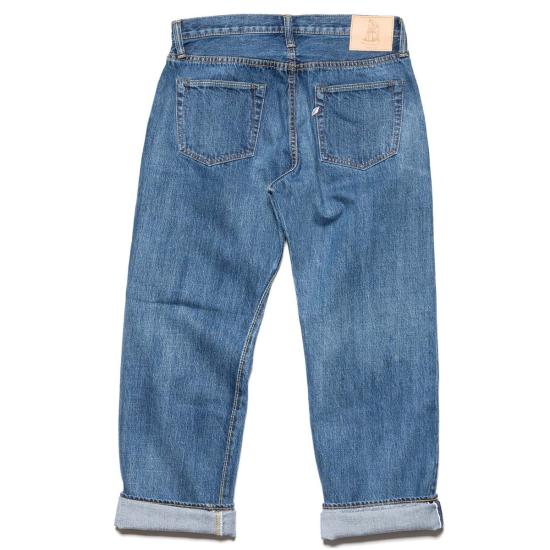  퓨어 블루 재팬 데님 팬츠 중고 003 ID 레귤러 스트레이트 14oz 셀비지 데님 진 중고 워싱 - PURE BLUE JAPAN