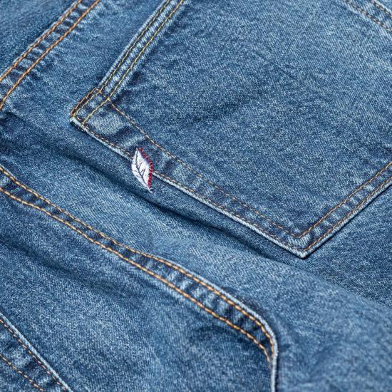  퓨어 블루 재팬 데님 팬츠 중고 003 ID 레귤러 스트레이트 14oz 셀비지 데님 진 중고 워싱 - PURE BLUE JAPAN
