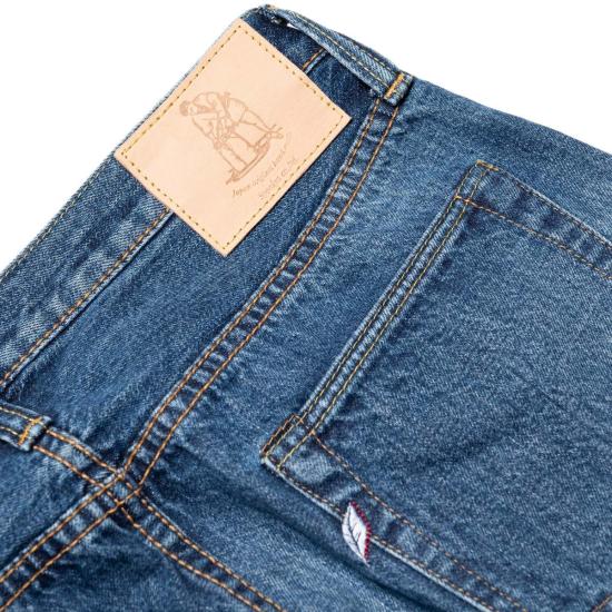  퓨어 블루 재팬 데님 팬츠 중고 003 ID 레귤러 스트레이트 14oz 셀비지 데님 진 중고 워싱 - PURE BLUE JAPAN