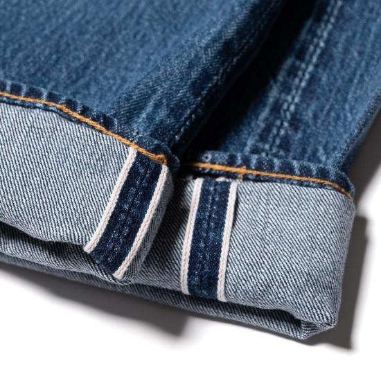  퓨어 블루 재팬 데님 팬츠 중고 003 ID 레귤러 스트레이트 14oz 셀비지 데님 진 중고 워싱 - PURE BLUE JAPAN