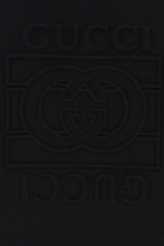  구찌 긴팔 티셔츠 블랙 코튼 스웨트셔츠 블랙믹스 - GUCCI