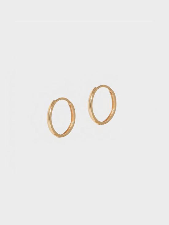  달빗 이어링 허기 후프 9mm 귀걸이 14K 골드 - DALBIT