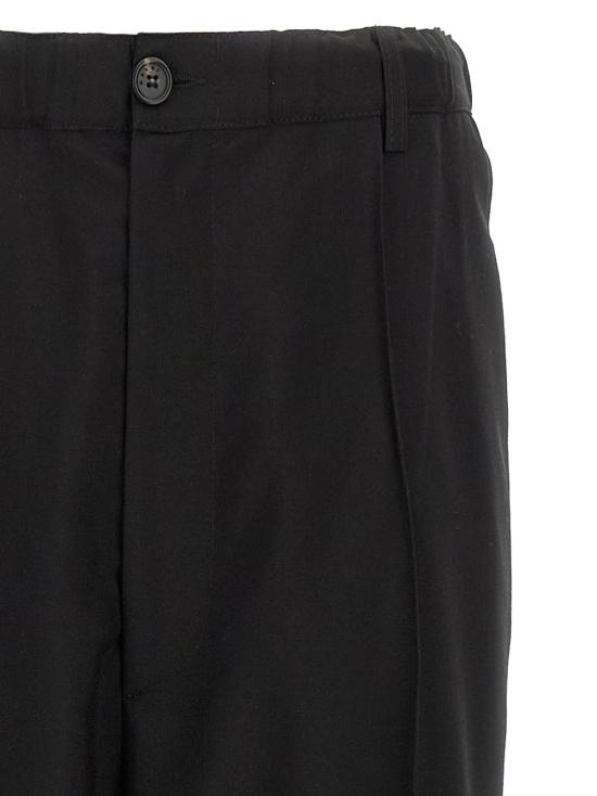  마르니 스트레이트 팬츠 버진 울 캐주얼 팬츠 블랙 - MARNI