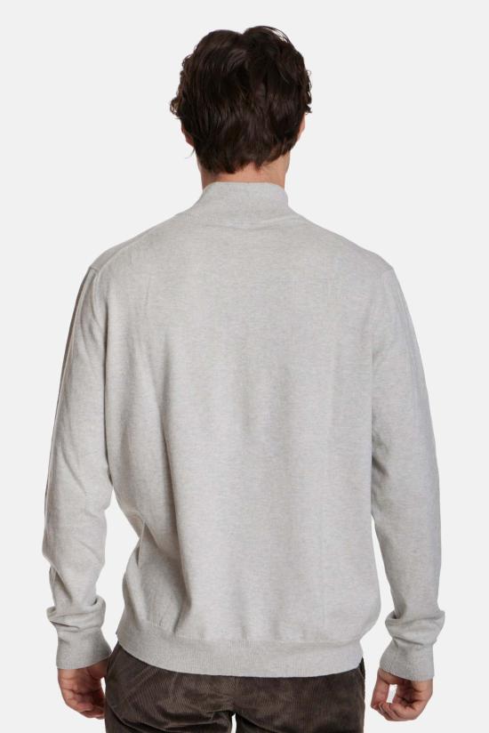  블루&크림 집업 니트 M25 203 HEATHER GREY - BLUE&CREAM