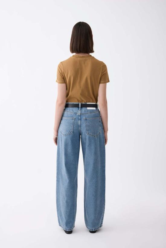  아웃랜드 데님 데님 팬츠 에이브릴 미드 슬라우치 와이드 진 헤리티지 - OUTLAND DENIM