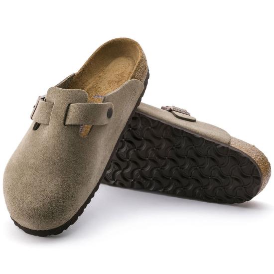  버켄스탁 뮬/슬리퍼 남녀공용  보스턴 소프트 풋베드 스웨이드 가죽 토프 - BIRKENSTOCK