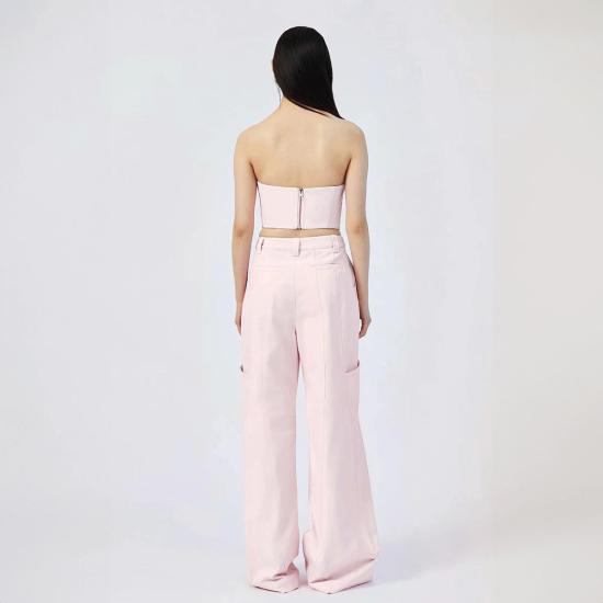  수보 스트레이트 팬츠 수부 설리  수부 핑크 - SUBOO