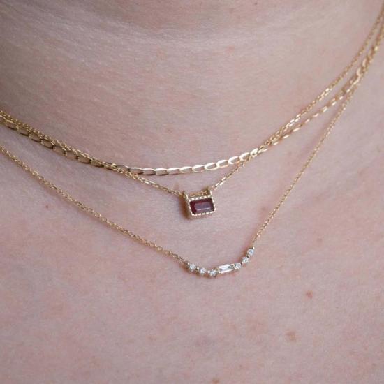  제니 권 디자인스 목걸이/팬던트 제니 권 디자인 다이아몬드 미뉴엣 목걸이 14K 화이트/14K 로즈/14K 옐로우 - JENNIE KWON DESIGNS