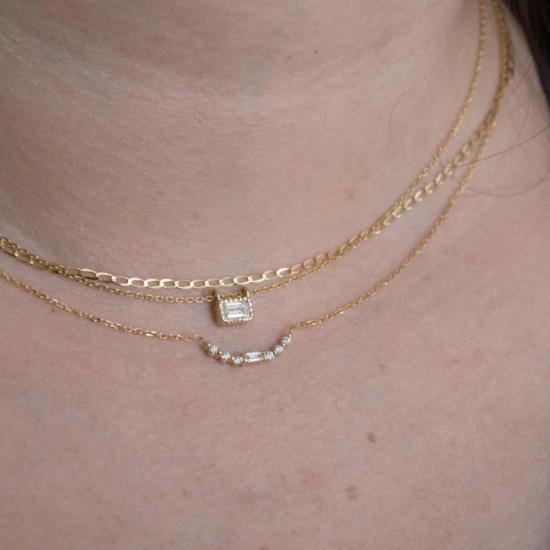  제니 권 디자인스 목걸이/팬던트 제니 권 디자인 다이아몬드 미뉴엣 목걸이 14K 화이트/14K 로즈/14K 옐로우 - JENNIE KWON DESIGNS