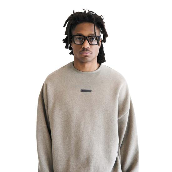  피어오브갓 긴팔 티셔츠 Fear Of God 모던 핏 플리스 크루넥 홈스테드 헤더 - FEAR OF GOD