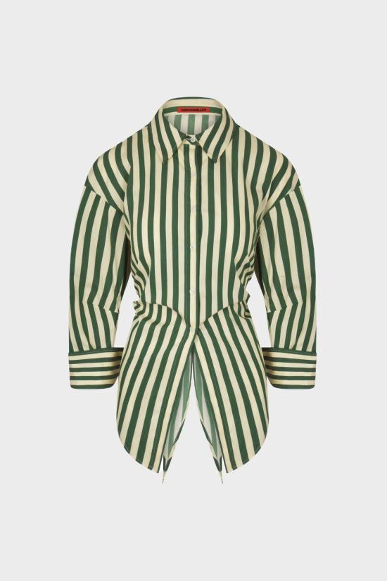  COTTON POPLIN 셔츠 사이먼 밀러 로크 포플린 버튼업  구미 그린/에크루