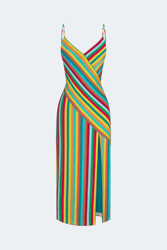  사이먼밀러 롱 원피스 W4670 3258 96680 VIBRANT MULTI STRIPE - SIMONMILLER