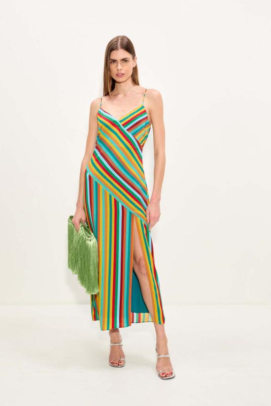  사이먼밀러 롱 원피스 W4670 3258 96680 VIBRANT MULTI STRIPE - SIMONMILLER