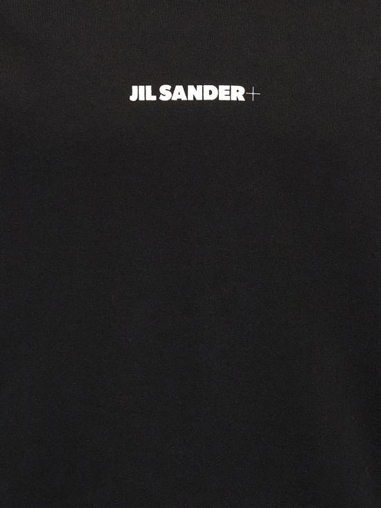  질샌더 후드 티셔츠 질 샌더 코튼 후드티 블랙 - JIL SANDER