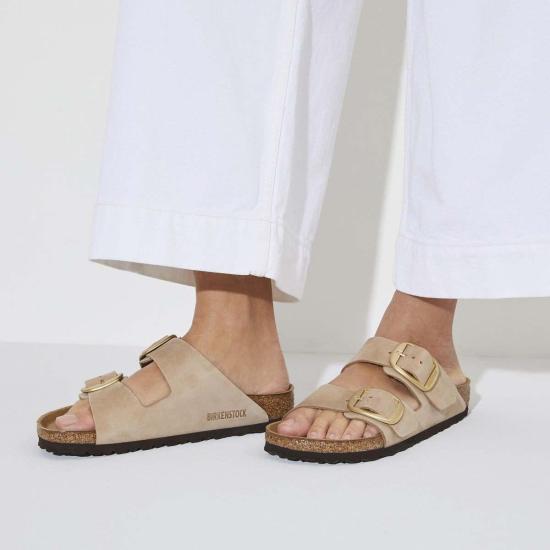  버켄스탁 샌들 애리조나 빅 버클 누벅 가죽 레귤러 - BIRKENSTOCK
