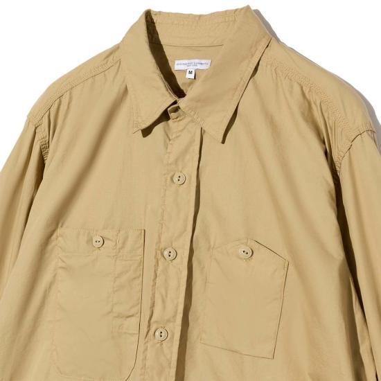  엔지니어드가먼츠 셔츠 엔지니어드 가먼츠 작업 , 탄색, 슈퍼파인 포플린 소재 - ENGINEERED GARMENTS