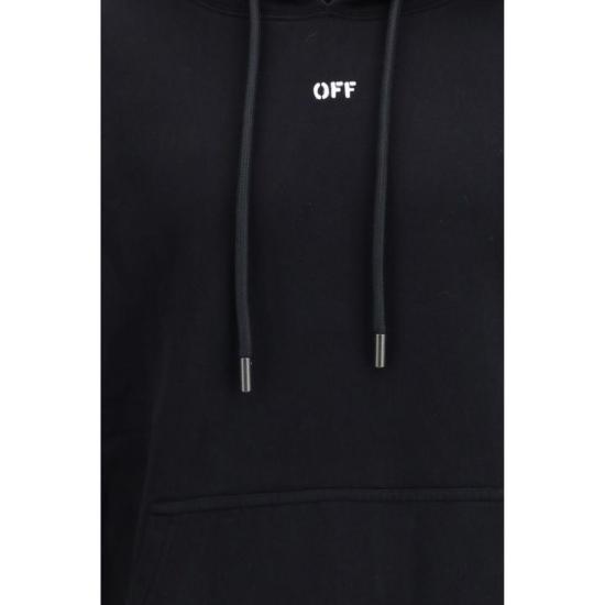 26SS 오프화이트 후드 티셔츠 체인 아랄딕 애로우 스케이트 후드티 블랙 - OFF WHITE