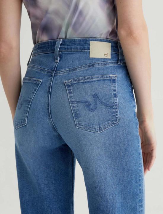  아드리아노 골드슈미드 데님 팬츠 Ag Jeans Kora 하이라이즈 와이드 레그 진 포춘네이트 - ADRIANO GOLDSCHMIED