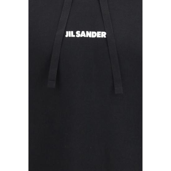  질샌더 후드 티셔츠 질 샌더 코튼 로고 디테일 후디 - JIL SANDER