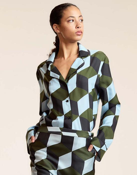  신시아 로리 블라우스 신시아 로울리 아르데코 파자마  지오그리블 - CYNTHIA ROWLEY