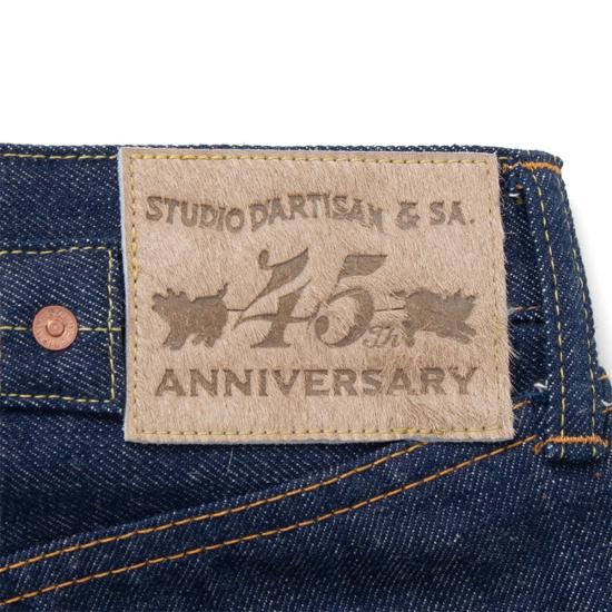  스튜디오 다치산 데님 팬츠 스튜디오 다르티장 쓰리 셀비지 45주년 기념 원워시 진 인디고 - STUDIO D'ARTISAN