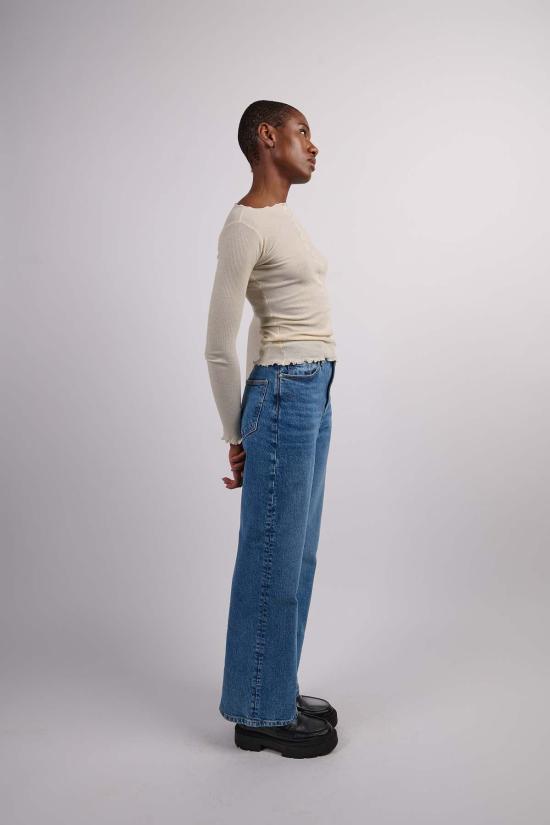  아웃랜드 데님 데님 팬츠 엘리 하이 와이드 레그 진 데스티니 - OUTLAND DENIM