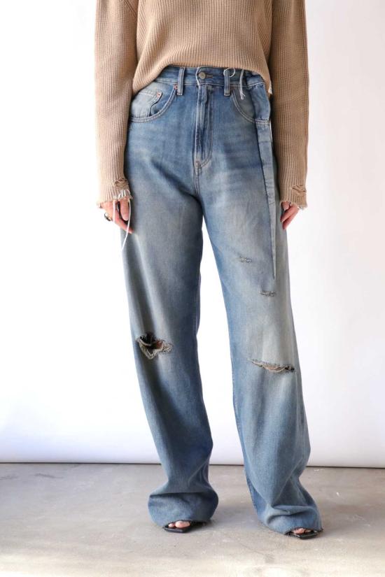  MM6 메종마르지엘라 데님 팬츠 Mm6 메종 마르지엘라 5포켓  그레이/블루 - MM6 MAISON MARGIELA