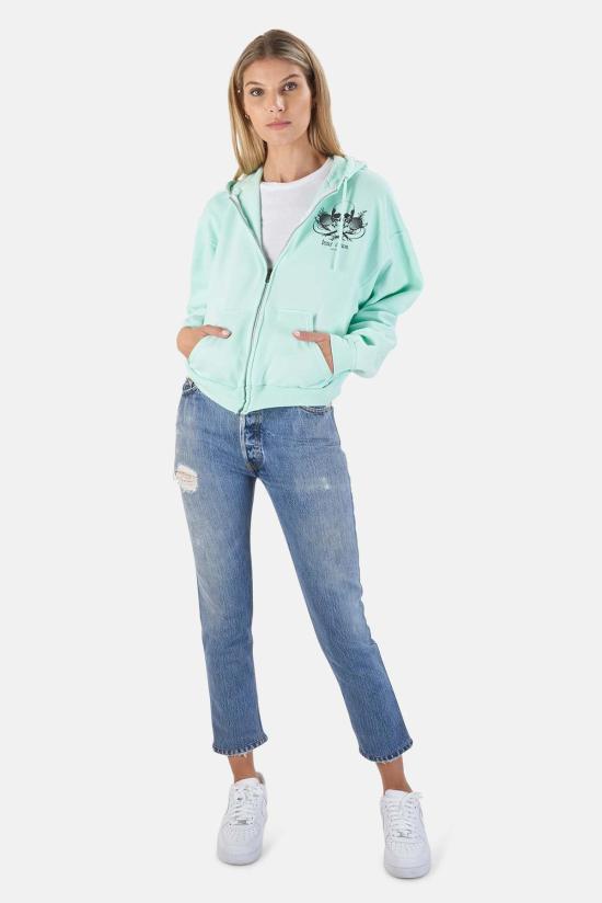  블루&크림 후드 티셔츠 BNCWSP21 13 MINT BLACK - BLUE&CREAM