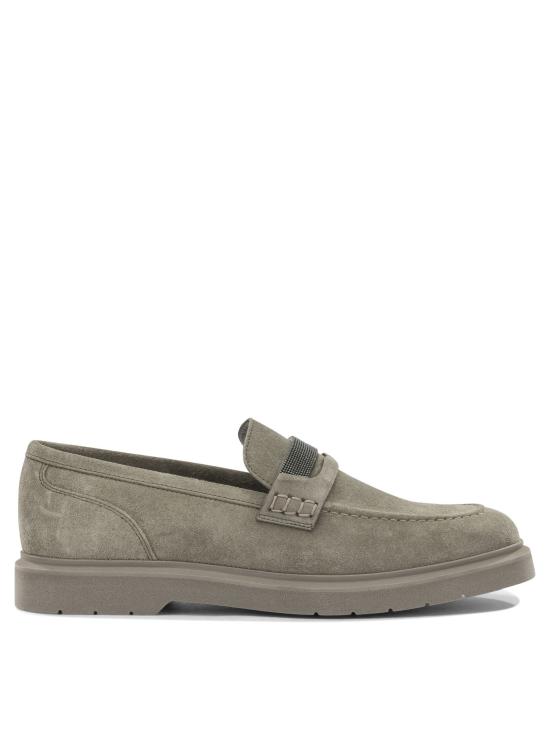 26FW 브루넬로 쿠치넬리 모닐레 디테일 스웨이드 페니 로퍼 MZSFG2370C8850 X Beige