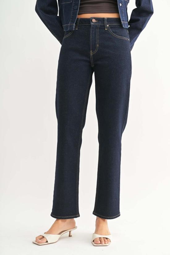  저스트 블랙 데님 스트레이트 팬츠 BP456J SUP - JUST BLACK DENIM