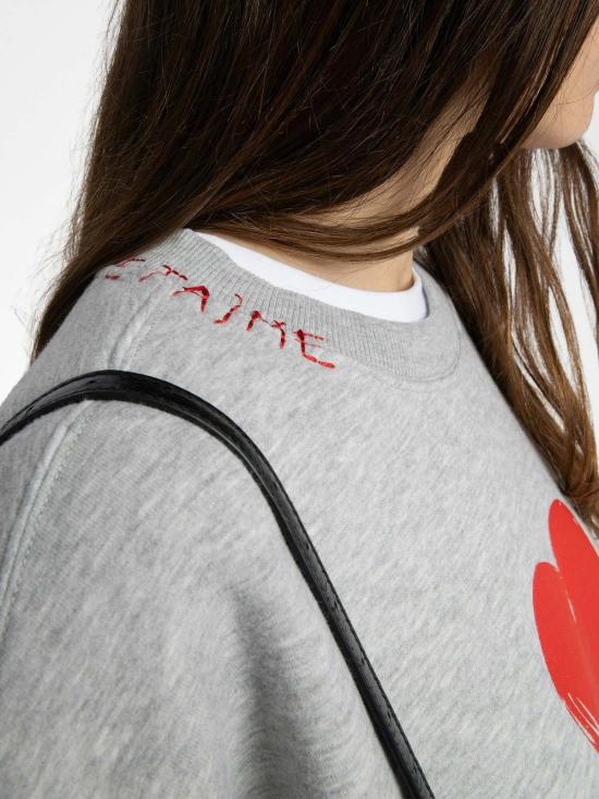  자딕앤볼테르 스웨터 Zadig & Voltaire 오스카 스웨트셔츠 Gris Chine Clai - ZADIG & VOLTAIRE