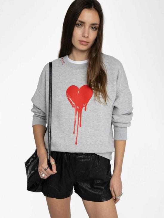  자딕앤볼테르 스웨터 Zadig & Voltaire 오스카 스웨트셔츠 Gris Chine Clai - ZADIG & VOLTAIRE