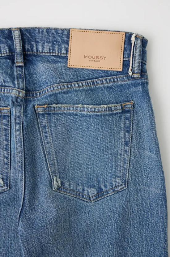  마우지 데님 팬츠 무시 해멀스 슬림 스트레이트 데님 진 - MOUSSY