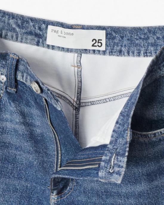  랙앤본 데님 팬츠 미라마 폰테 할로우 미드라이즈 앵클 스트레이트 팬츠 킴버 - RAG & BONE