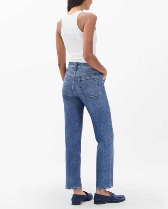  랙앤본 데님 팬츠 미라마 폰테 할로우 미드라이즈 앵클 스트레이트 팬츠 킴버 - RAG & BONE