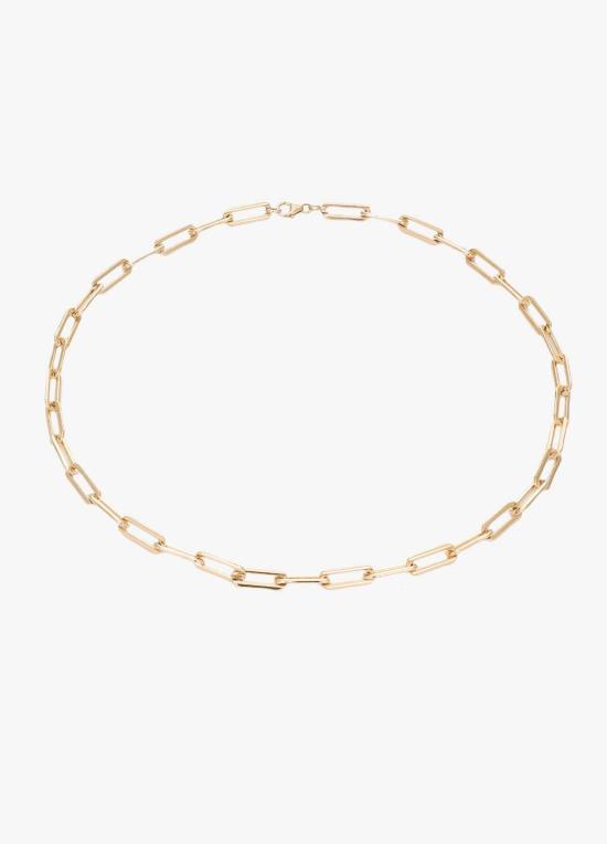  마라 카리조 스칼리세 목걸이/팬던트 직사각형 링크 체인 초커 14k 골드 필드