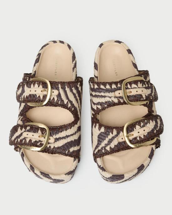  로플러랜달 샌들 로플러 랜달 니코 투 밴드  빈티지 지브라 - LOEFFLER RANDALL
