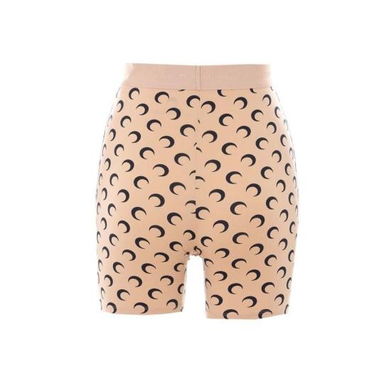 26SS 마린세르 숏팬츠 마린 세르 문 프린트 저지 바이커 쇼츠 탄 - MARINE SERRE