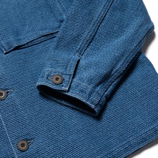  프리노트 클로스 셔츠 미드웨이 사시코 2년 세탁 가능 긴팔  인디고 - FREENOTE CLOTH