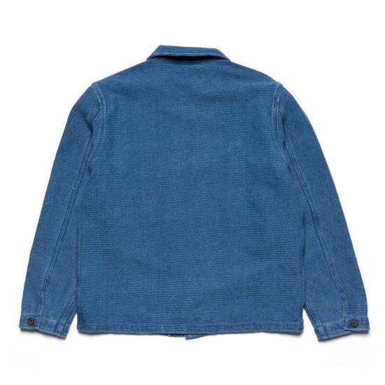  프리노트 클로스 셔츠 미드웨이 사시코 2년 세탁 가능 긴팔  인디고 - FREENOTE CLOTH