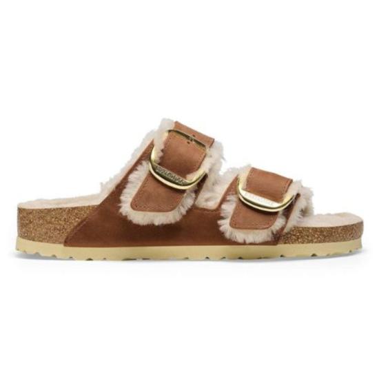  버켄스탁 샌들 버켄슈톡 아리조나 빅 버클 시어링  코냑 - BIRKENSTOCK