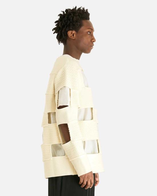  꼼데가르송 긴팔 티셔츠 Comme Des Garçons 컷아웃 긴소매 - COMME DES GARCONS