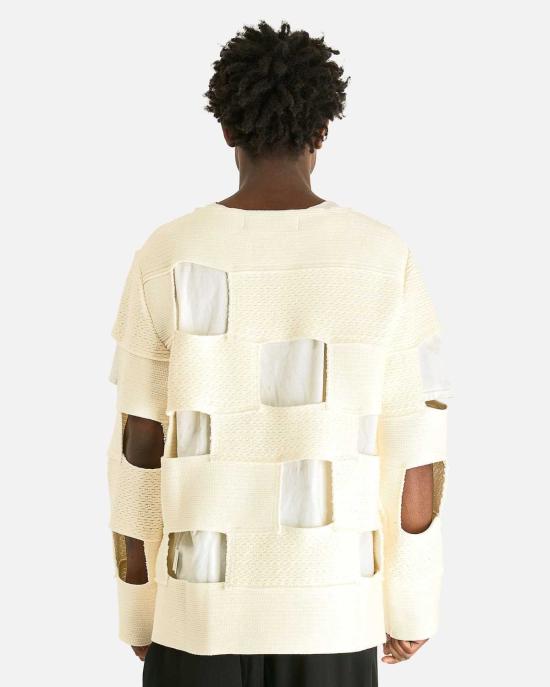  꼼데가르송 긴팔 티셔츠 Comme Des Garçons 컷아웃 긴소매 - COMME DES GARCONS