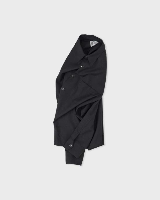 뮤지엄 가먼츠 긴팔 셔츠 웨스턴 오버셔츠 트로피컬 울 앤트러사이트 헤더 그레이 - MUSEUM GARMENTS
