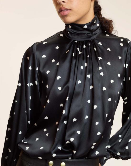  신시아 로리 블라우스 신시아 로울리 먼로 실크  블랙 - CYNTHIA ROWLEY