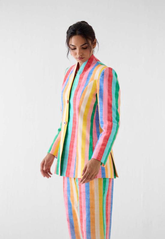  이키비 수트 자켓 Ikkivi Leher Blazer Co Ord 세트 멀티 컬러 - IKKIVI