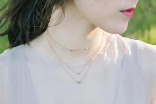  제니 권 디자인스 목걸이/팬던트 제니 권 디자인 블루 사파이어 저니 네크리스 - JENNIE KWON DESIGNS