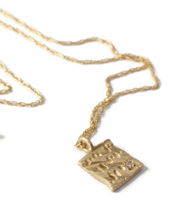  Linn Designs 목걸이/팬던트 린 디자인 생추어리 스퀘어 다이아몬드 목걸이 14K 골드 - OTHER BRANDS