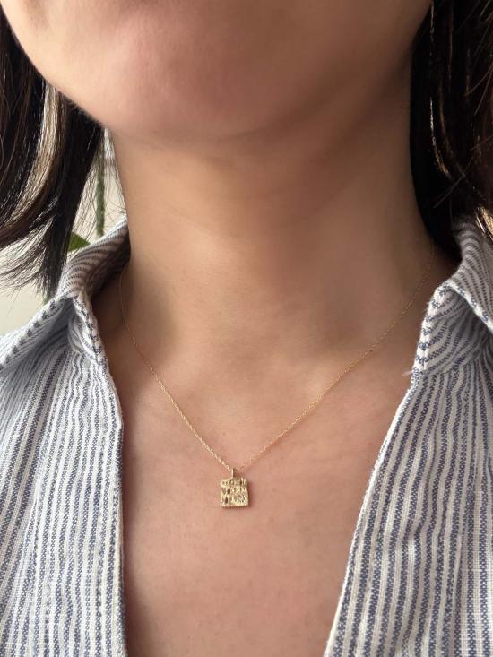  Linn Designs 목걸이/팬던트 린 디자인 생추어리 스퀘어 다이아몬드 목걸이 14K 골드 - OTHER BRANDS